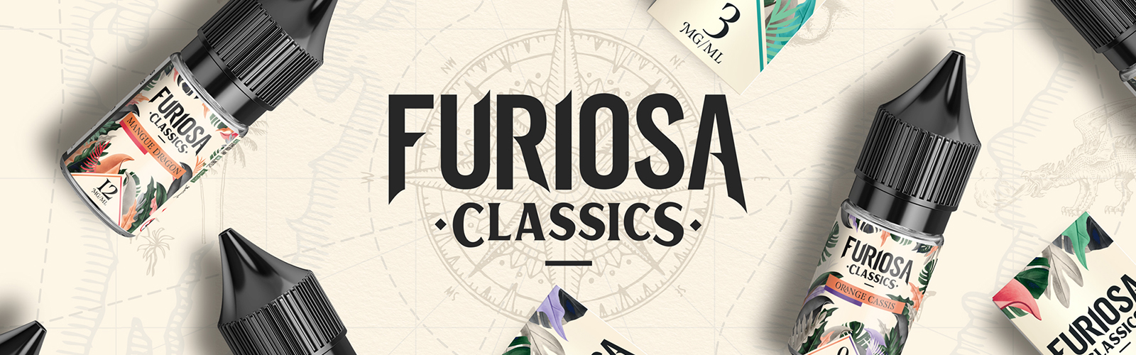 Gamme Furiosa Classics - Eliquides en 10 et 50mL de Vape 47 pour cigarette électronique et pod pour sevrage tabagique vapoteur débutant