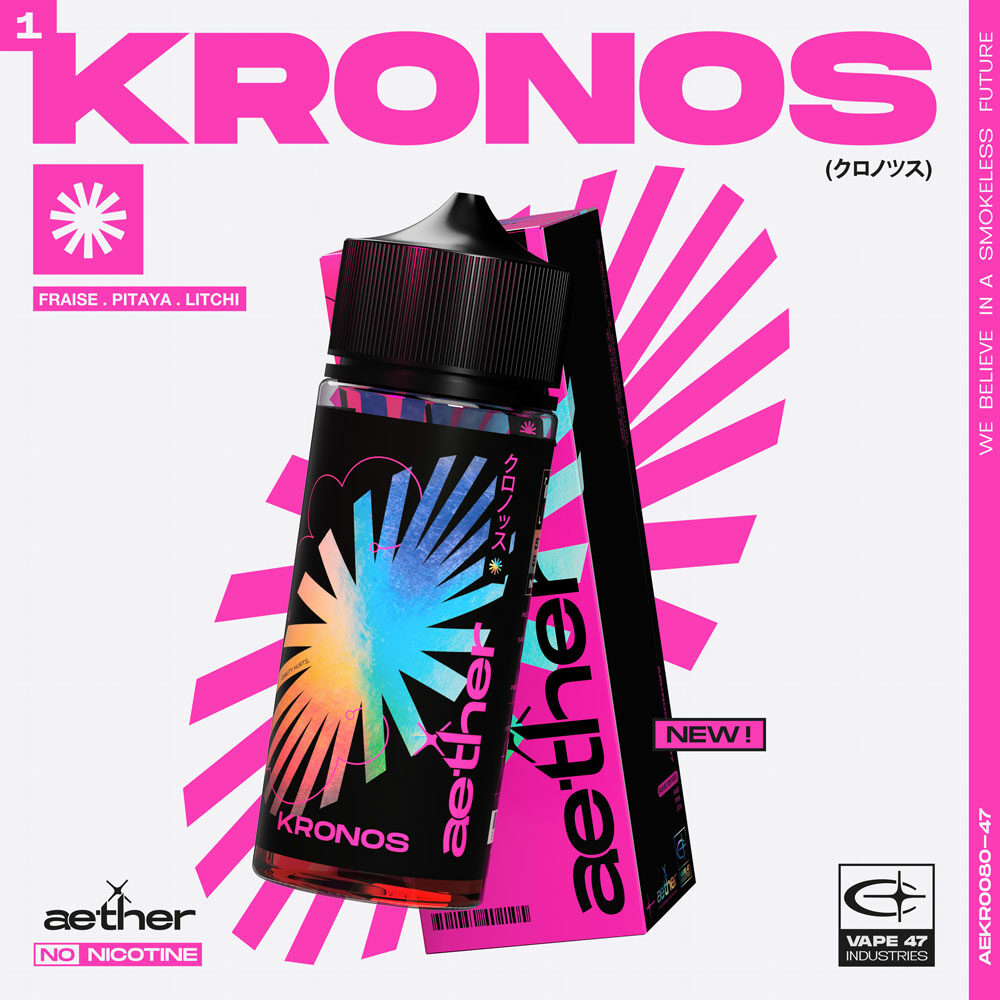 AEKR0080 - AETHER Kronos 80mL 0mg - VAPE 47 -eliquide cigarette électronique et pod sevrage tabagique vapers
