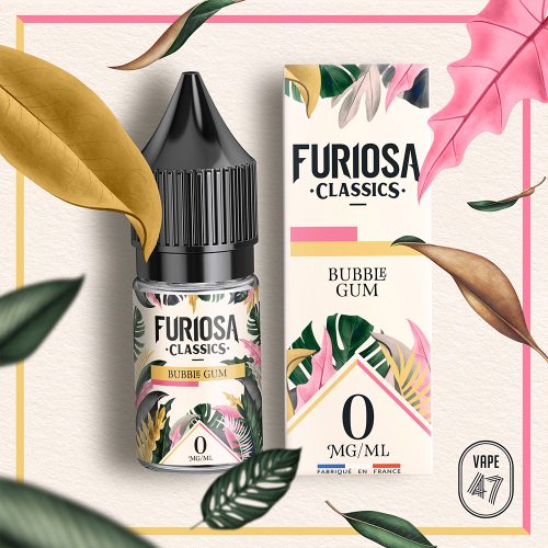 FCBG0010 - Furiosa Classics Bubble Gum 0mg 10mL - VAPE 47 - Packshot E-liquide cigarette électronique pod sevrage tabagique vapers vapoteur débutant