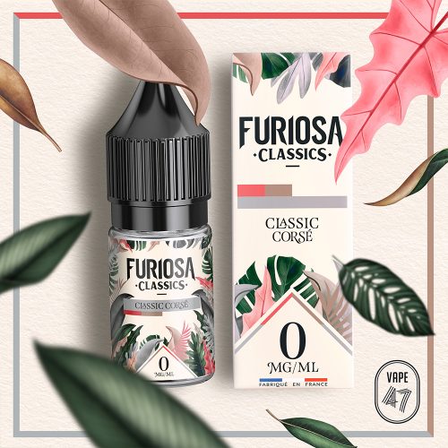 FCCC0010 - Furiosa Classics Classic Corsé 0mg 10ml - VAPE 47 - Packshot E-liquide cigarette électronique pod sevrage tabagique vapers vapoteur débutant