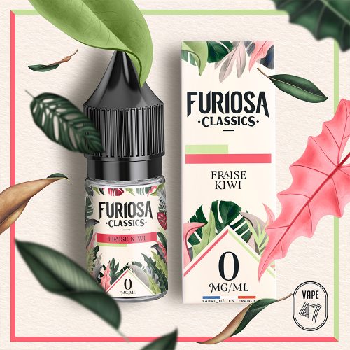 FCFK0010 - Furiosa Classics Fraise Kiwi 0mg 10mL - Packshot E-liquide cigarette électronique pod sevrage tabagique vapers vapoteur débutant