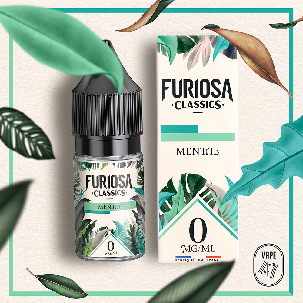 FCME0010 - Furiosa Classics Menthe 0mg 10mL - Vape 47 - Packshot E-liquide cigarette électronique pod sevrage tabagique vapers vapoteur débutant