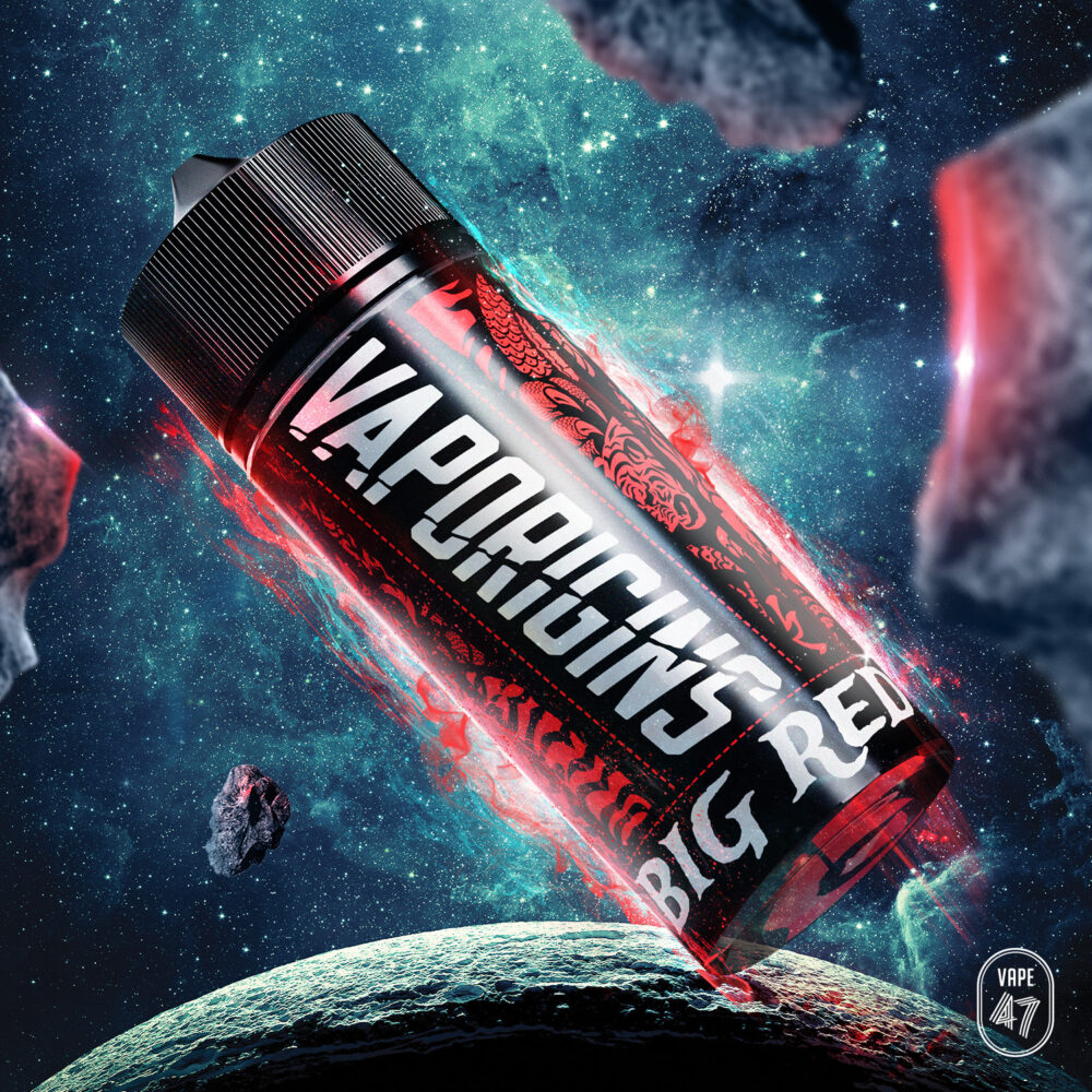 VOBR0080 - Vaporigins Big Red 0mg 80mL - Vape 47 - Packshot E-liquide cigarette électronique pod sevrage tabagique vapers vapoteur débutant