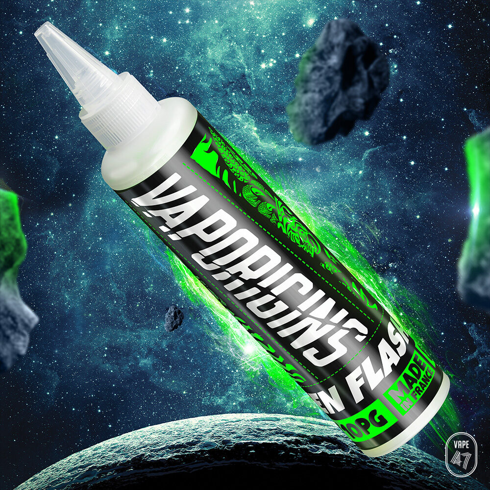 VOGF0080 - Vaporigins Green Flash 0mg 80mL -Vape 47 - Packshot E-liquide cigarette électronique pod sevrage tabagique vapers vapoteur débutant