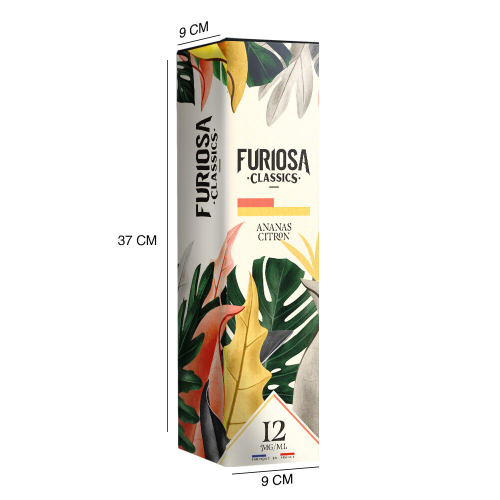 PLVFCAC - BOITE FACTICE FURIOSA CLASSICS ANANAS CITRON - Vape 47 - E-liquide cigarette électronique pod sevrage tabagique vapers vapoteur débutant intermédiaire