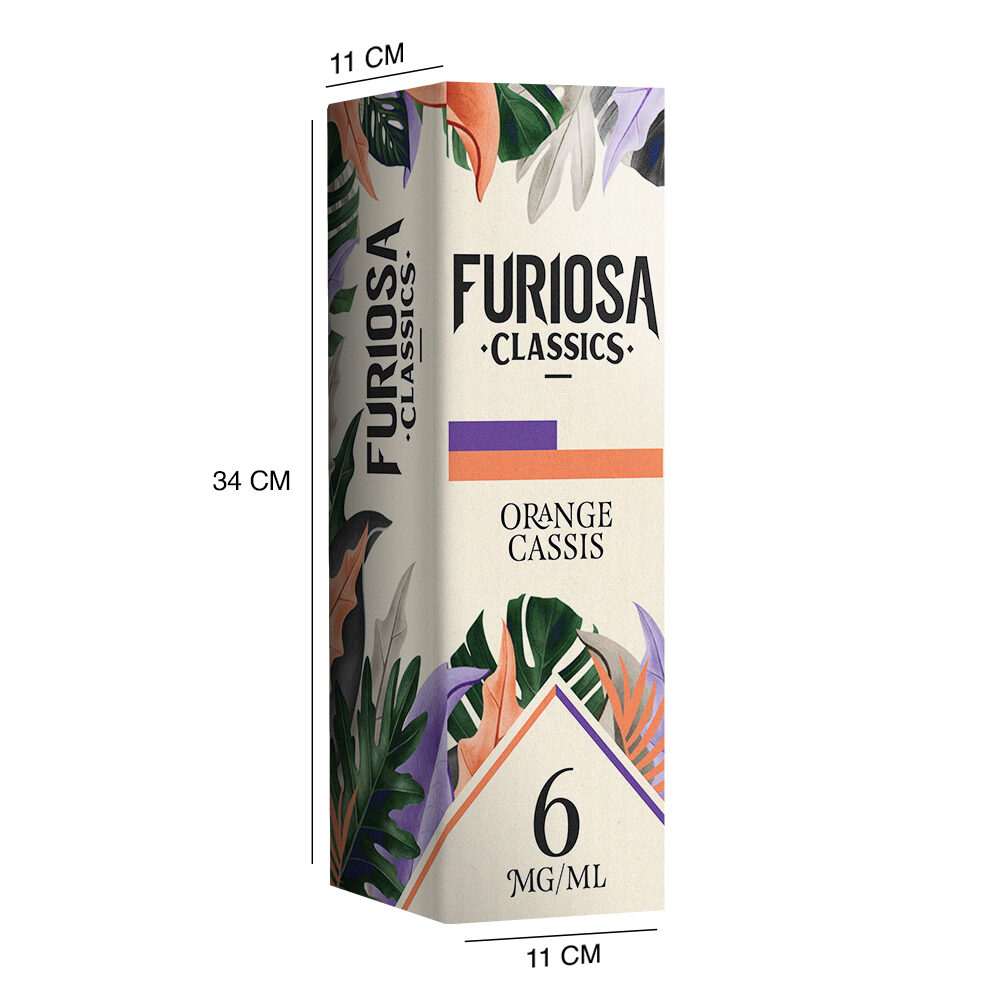 PLVFCOC - BOITE FACTICE FURIOSA CLASSICS ORANGE CASSIS - Gamme 50mL et 10mL -Vape 47 - Packshot E-liquide cigarette électronique pod sevrage tabagique vapers vapoteur débutant