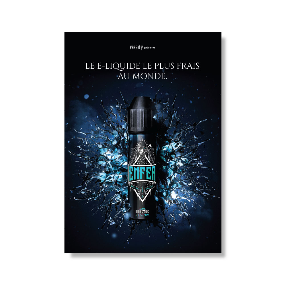POSTERA2ENFER - Poster-A3-ENFER -Vape-47-E-liquide-cigarette-électronique-pod-sevrage-tabagique-vapers-vapoteur-expert-et-intermédiaire