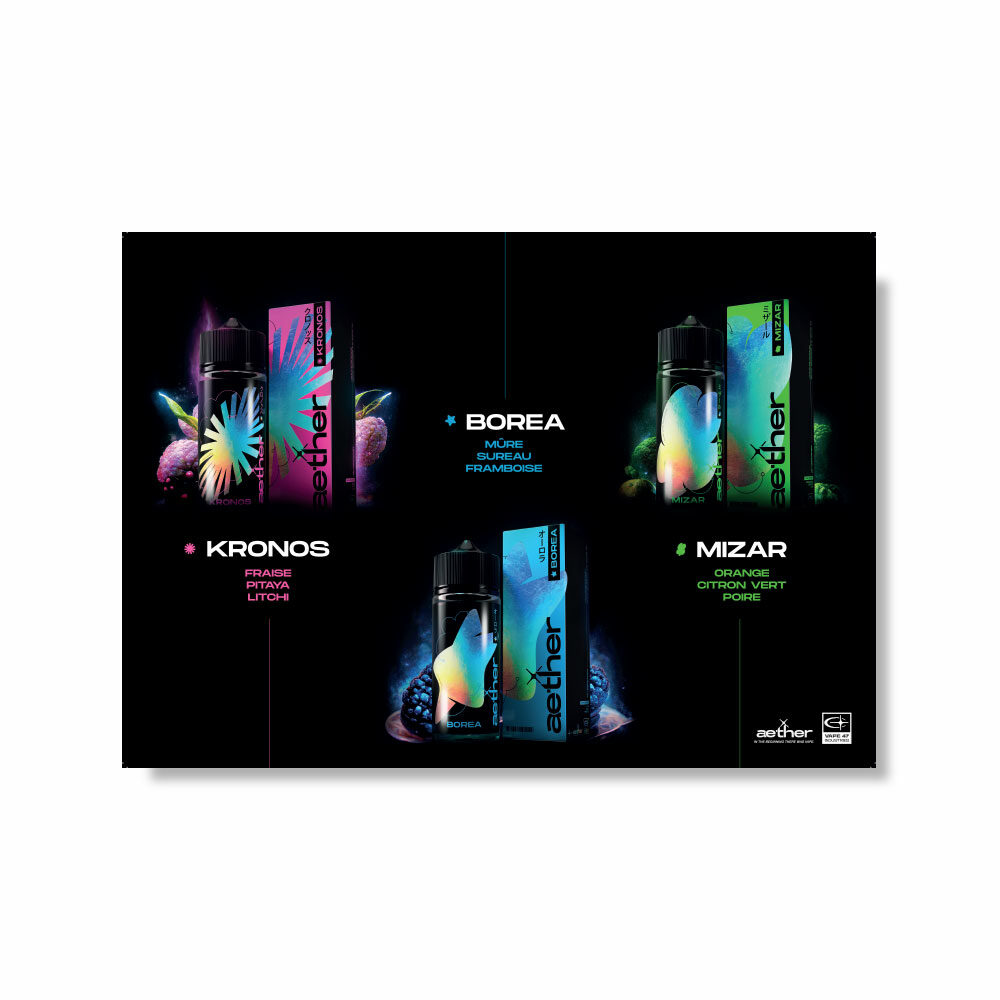POSTERA3AETHER - Poster-A3-Aether -Vape 47 - E-liquide cigarette électronique pod sevrage tabagique vapers vapoteur expert intermédiaire