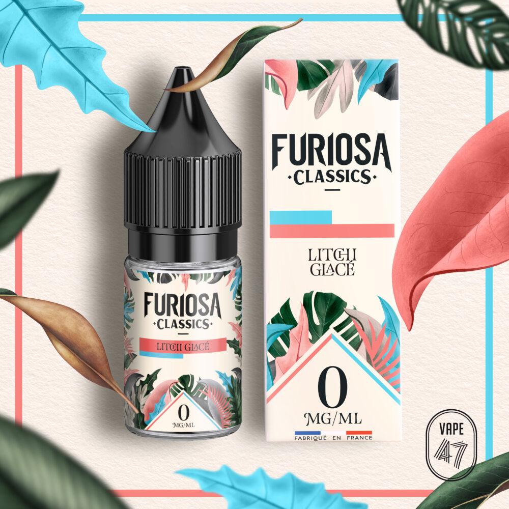 FCLG0010 - Furiosa Classics Litchi Glacé 10mL - Vape 47 - Packshot E-liquide cigarette électronique pod sevrage tabagique vapers vapoteur débutant