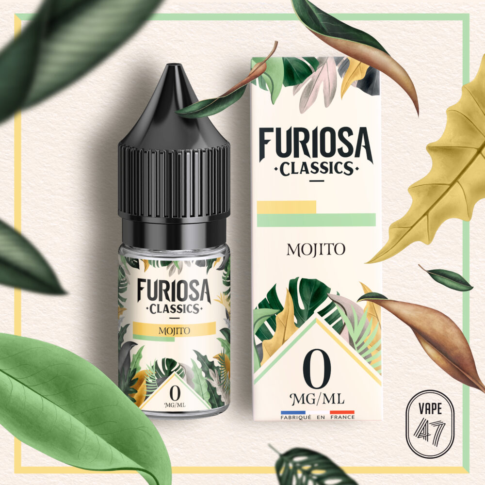 FCMO0010 - Furiosa Classics Mojito 10mL - Vape 47 - Packshot E-liquide cigarette électronique pod sevrage tabagique vapers vapoteur débutant