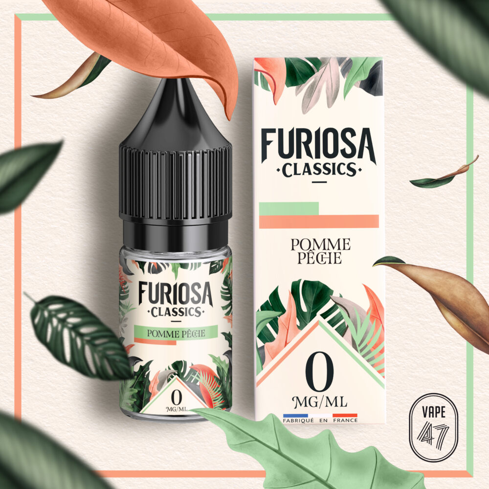 FCPP0010 - Furiosa Classics Pomme Pêche 10mL - - Vape 47 - Packshot E-liquide cigarette électronique pod sevrage tabagique vapers vapoteur débutant