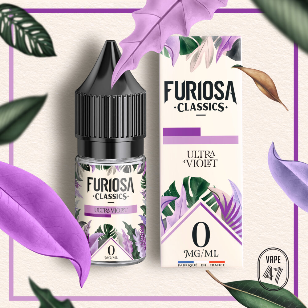 FCUV0010 - Furiosa Classics ULTRA VIOLET 0ML - Vape 47 - Packshot E-liquide cigarette électronique pod sevrage tabagique vapers vapoteur débutant