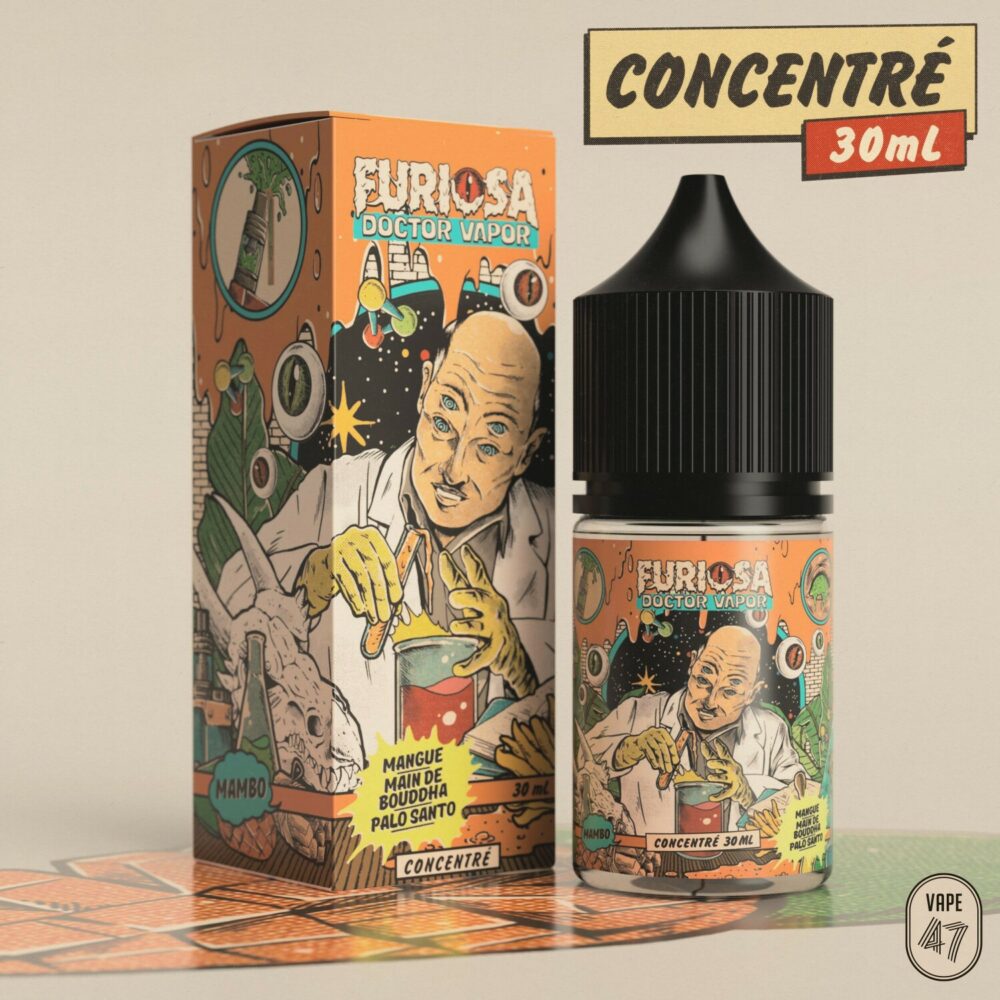 DVMACC30 - Furiosa Doctor Vapor Mambo Concentré 30mL - Vape 47 - E-liquide cigarette électronique pod sevrage tabagique vapers vapoteur débutant intermédiaire