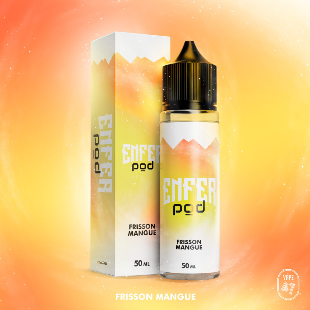 EPFM0050 - ENFER Pod Frisson Mangue (0mg:mL - 50mL) - Gamme ENFER POD - Gamme en 50mL - Vape 47 - E-liquide cigarette électronique pod sevrage tabagique vapers vapoteur expert intermédiaire