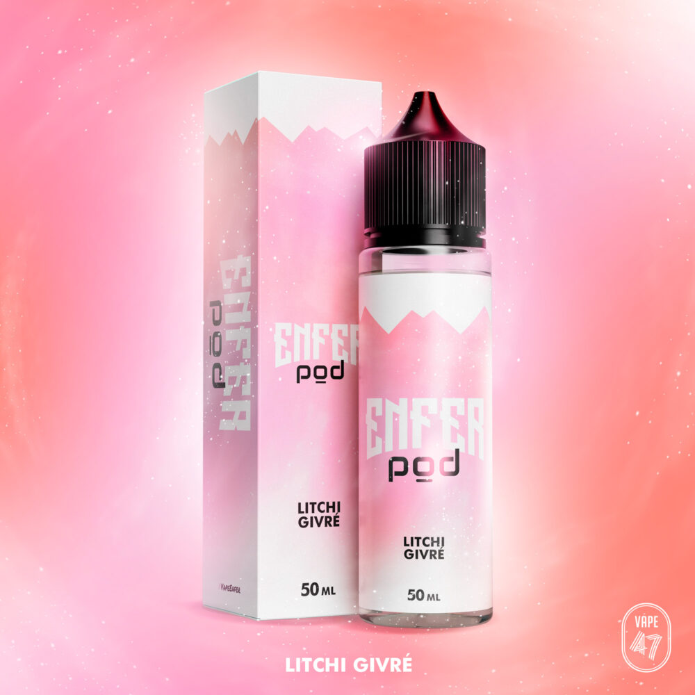 EPLG0050 - ENFER Pod Litchi Givré (0mg:mL - 50mL) - Gamme ENFER POD - Gamme en 50mL - Vape 47 - E-liquide cigarette électronique pod sevrage tabagique vapers vapoteur expert intermédiaire