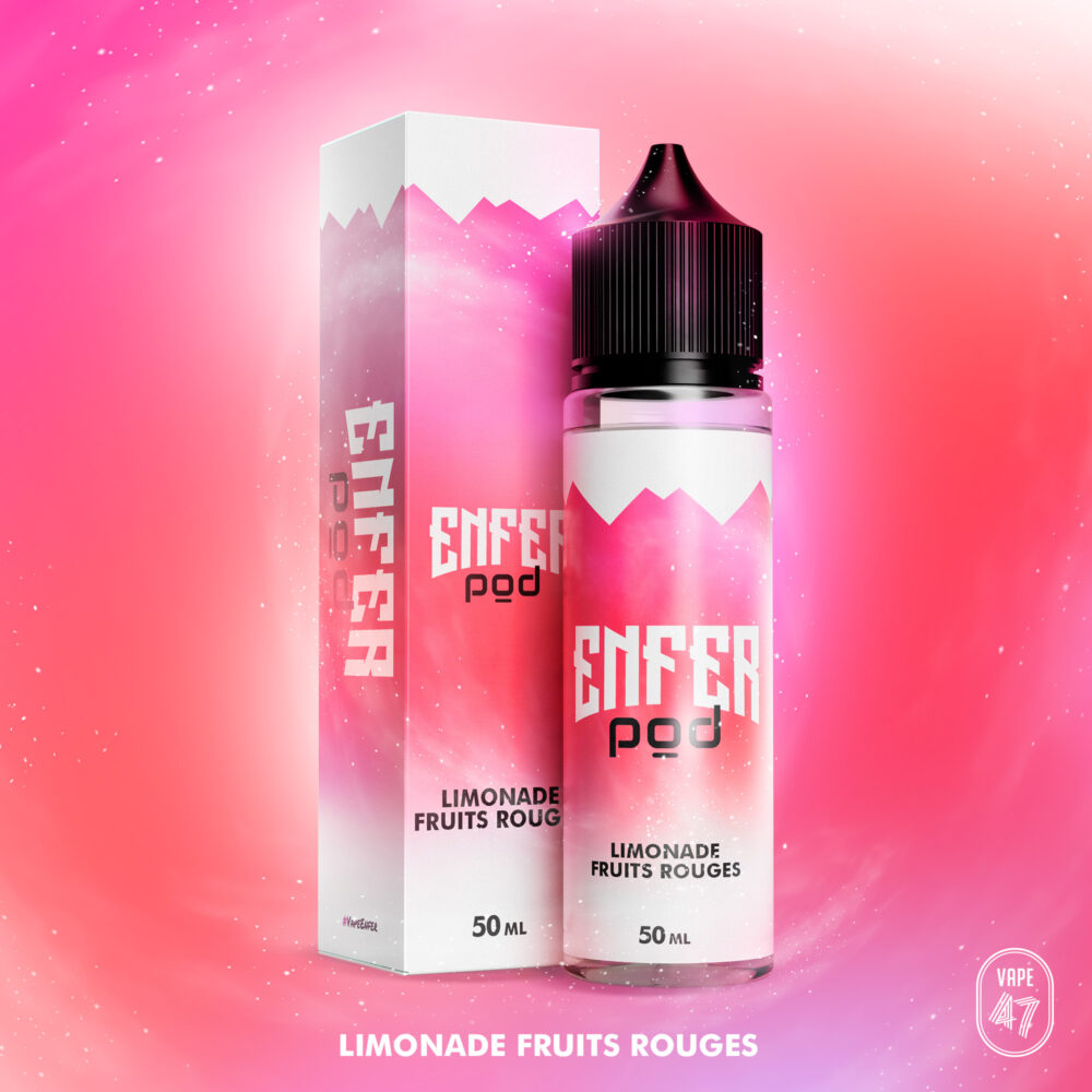 EPLR0050 - ENFER Pod Limonade Fruits Rouges (0mg:mL - 50mL) - Gamme ENFER - Gamme en 50mL - Vape 47 - E-liquide cigarette électronique pod sevrage tabagique vapers vapoteur expert intermédiaire