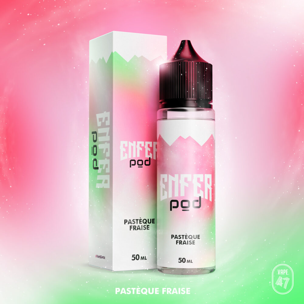 EPPF0050 - ENFER Pod Pastèque Fraise (0mg:mL - 50mL)- Gamme ENFER POD - Gamme en 50mL - Vape 47 - E-liquide cigarette électronique pod sevrage tabagique vapers vapoteur expert intermédiaire