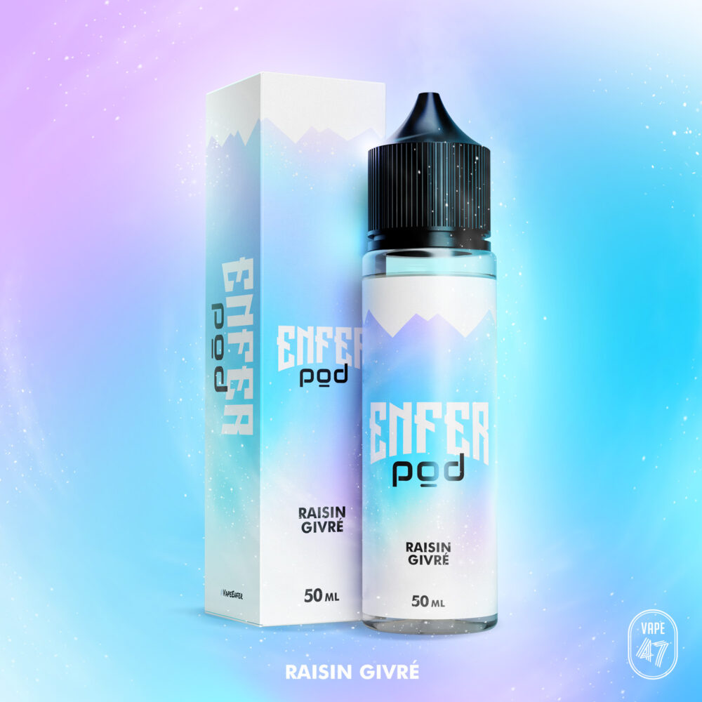 EPRG0050 - ENFER Pod Raisin Givré (0mg:mL - 50mL) - Gamme en 50mL - Vape 47 - E-liquide cigarette électronique pod sevrage tabagique vapers vapoteur expert intermédiaire