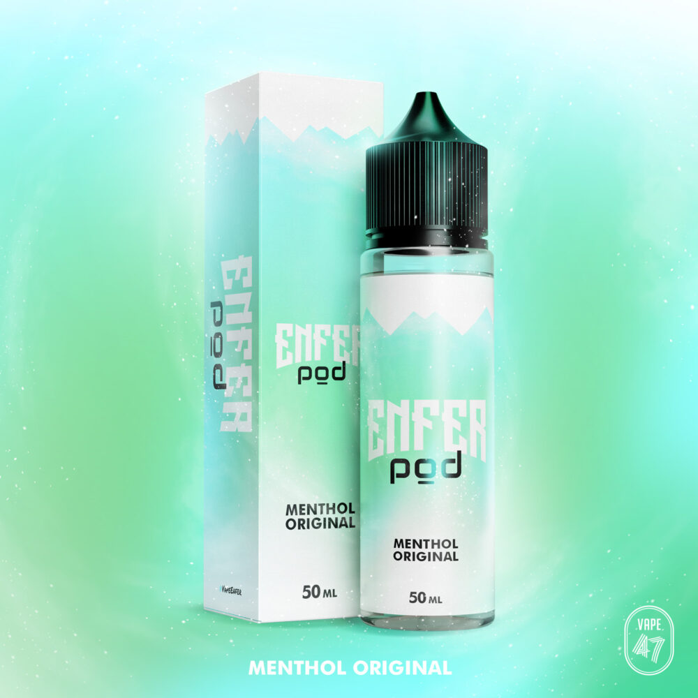 EPMO0050 - ENFER Pod Menthol Original (0mg:mL - 50mL) - Gamme ENFER POD- Gamme en 50mL - Vape 47 - E-liquide cigarette électronique pod sevrage tabagique vapers vapoteur expert intermédiaire